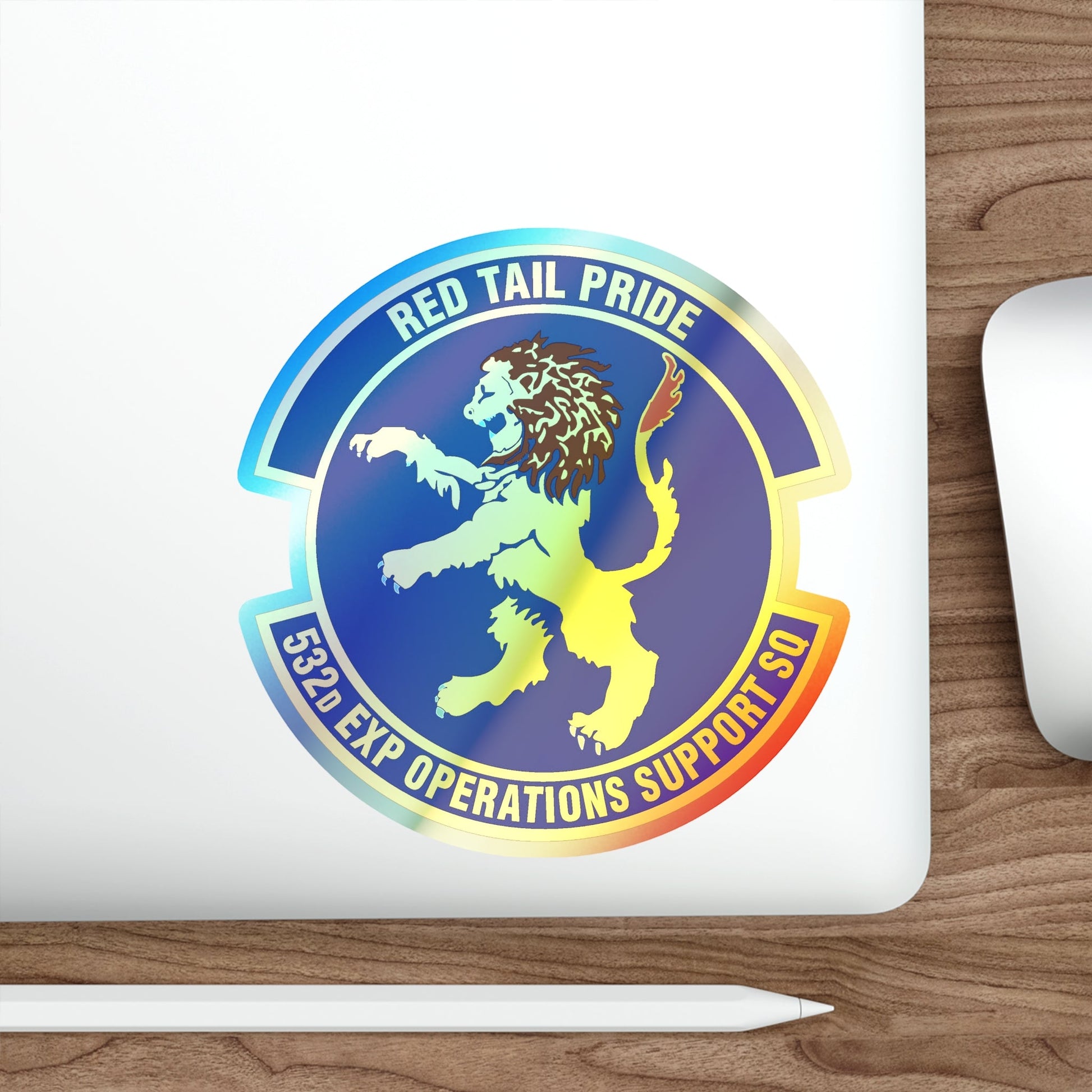 532d Expeditionary Operations Support Squadron (U.S. Air Force) Holographic STICKER Die-Cut Vinyl Decal-The Sticker Space