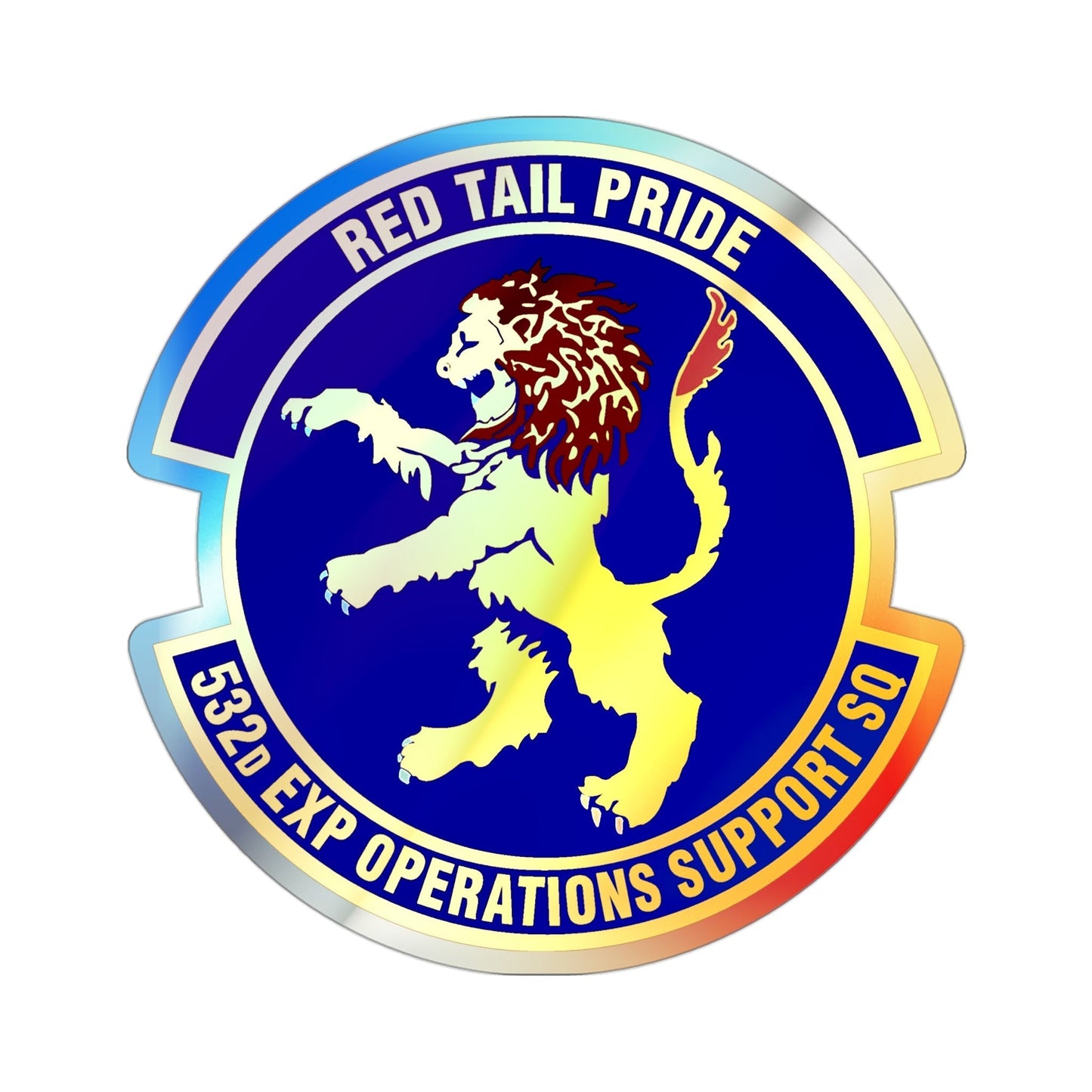 532d Expeditionary Operations Support Squadron (U.S. Air Force) Holographic STICKER Die-Cut Vinyl Decal-3 Inch-The Sticker Space