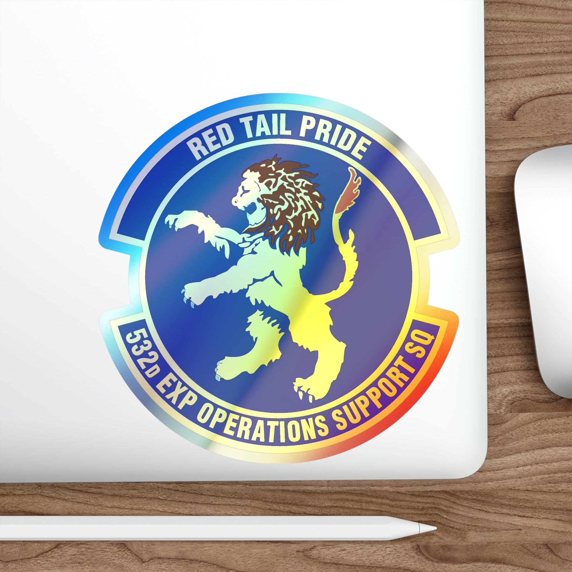 532d Expeditionary Operations Support Squadron (U.S. Air Force) Holographic STICKER Die-Cut Vinyl Decal-The Sticker Space