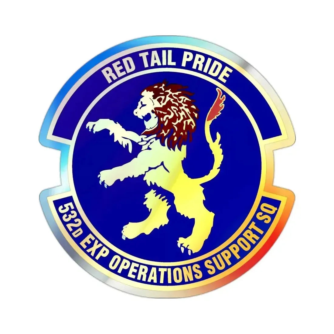 532d Expeditionary Operations Support Squadron (U.S. Air Force) Holographic STICKER Die-Cut Vinyl Decal 2 Inch Holographic - The Sticker Space