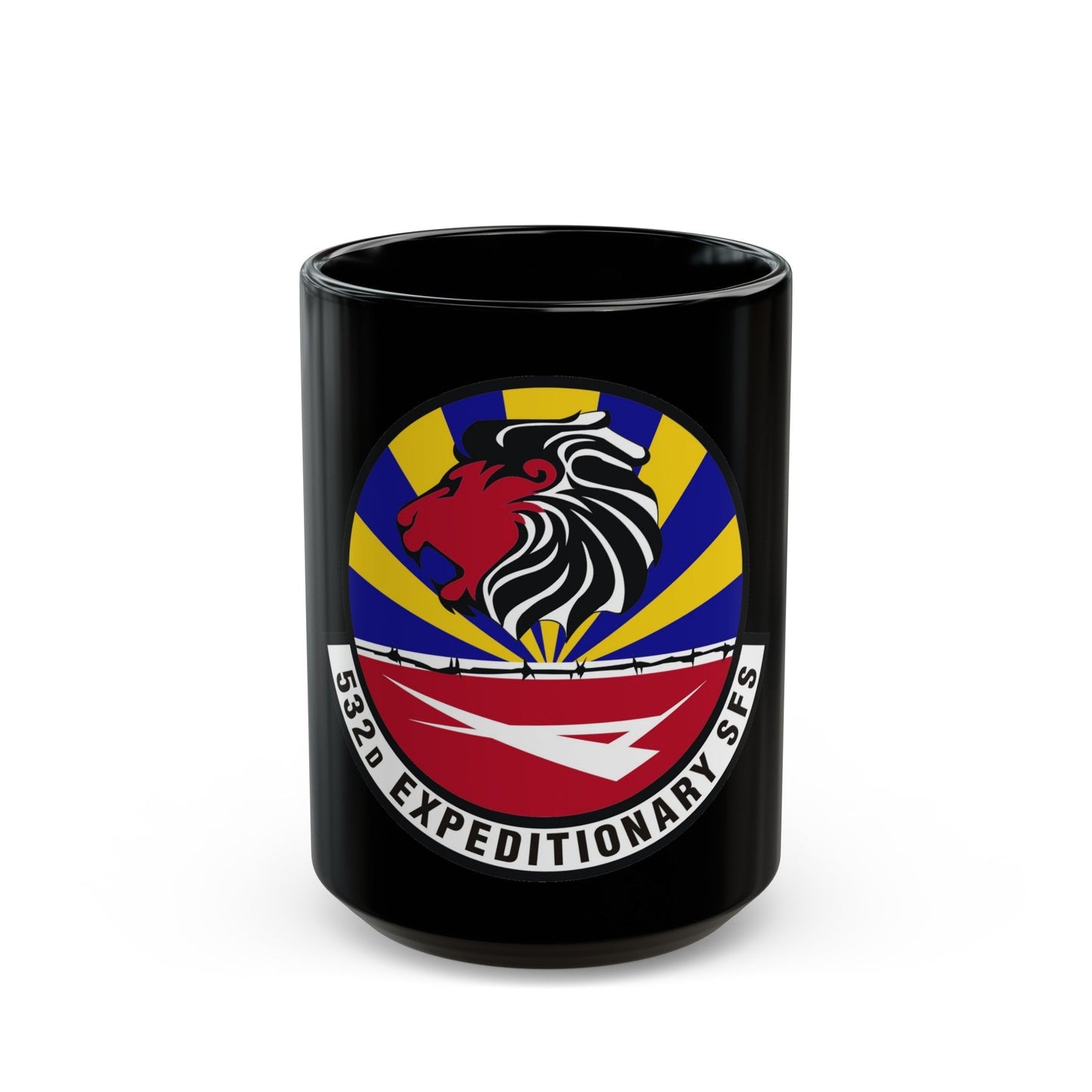 532d Expeditionary Security Forces Squadron (U.S. Air Force) Black Coffee Mug-15oz-The Sticker Space