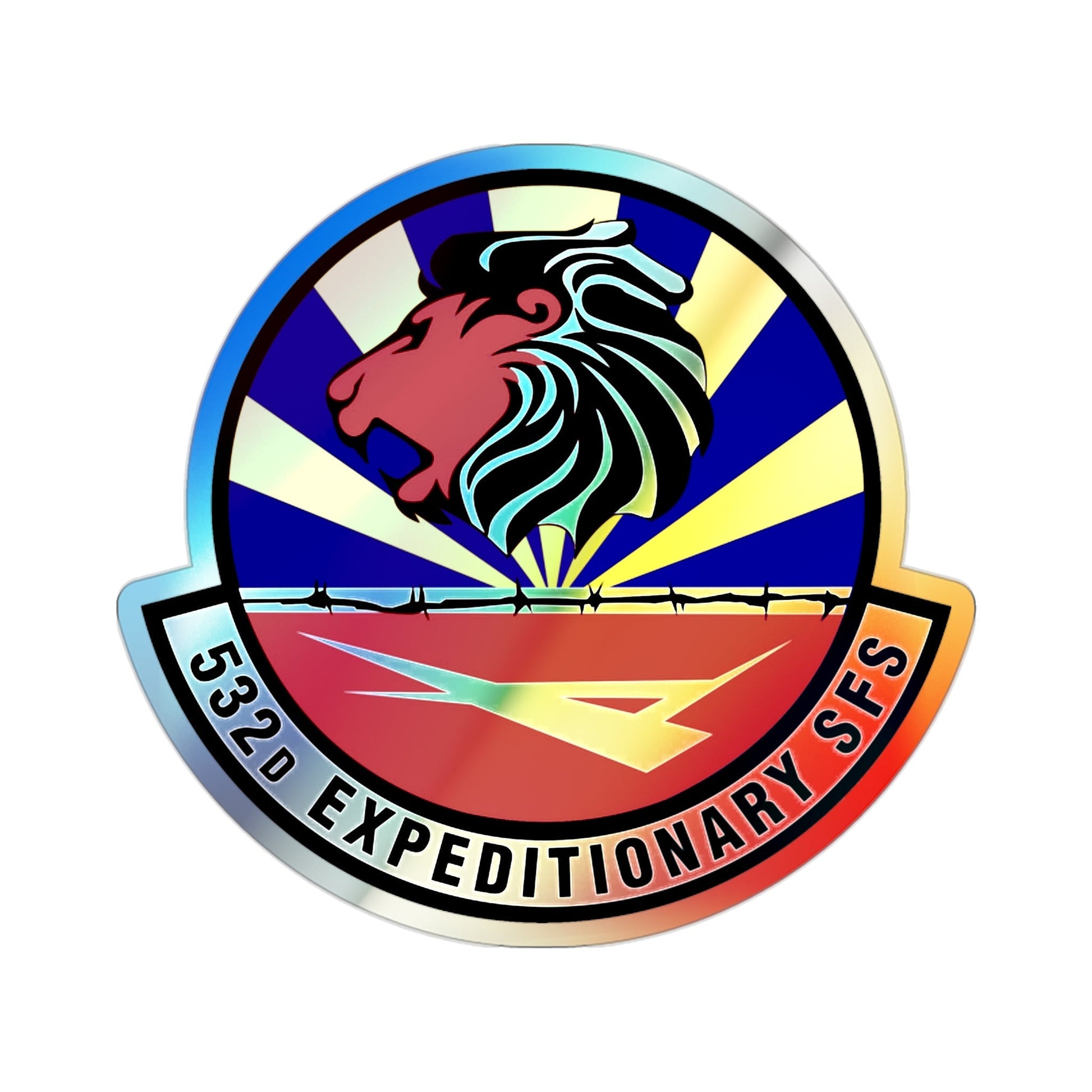 532d Expeditionary Security Forces Squadron (U.S. Air Force) Holographic STICKER Die-Cut Vinyl Decal-2 Inch-The Sticker Space