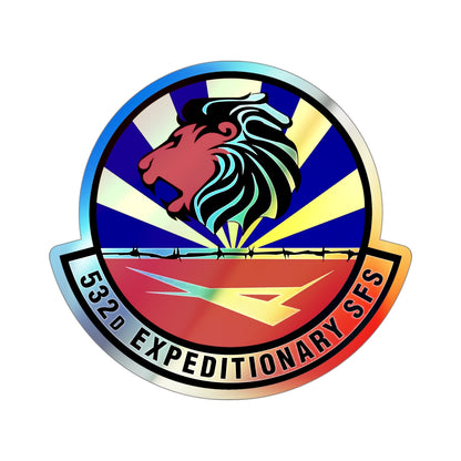 532d Expeditionary Security Forces Squadron (U.S. Air Force) Holographic STICKER Die-Cut Vinyl Decal-4 Inch-The Sticker Space