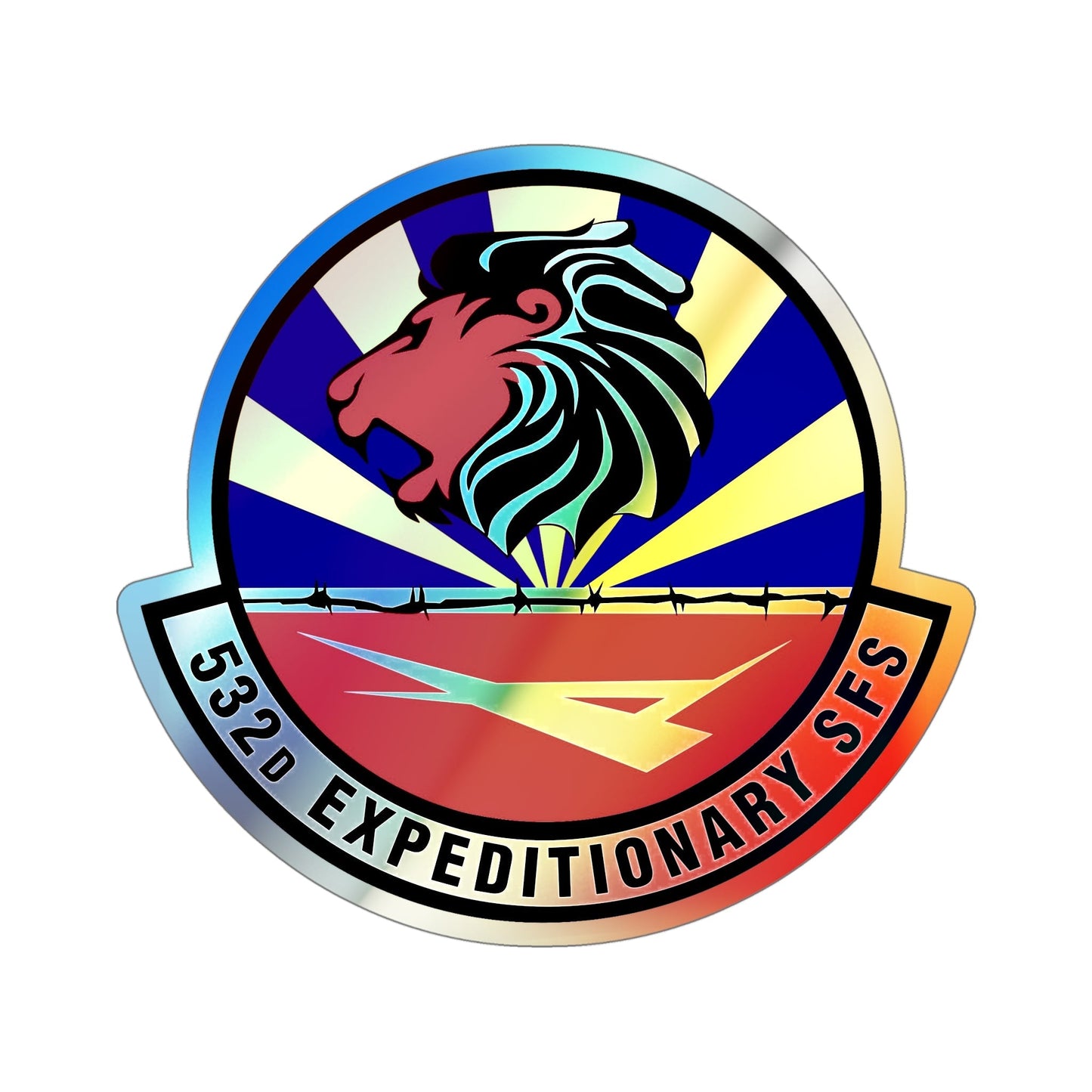 532d Expeditionary Security Forces Squadron (U.S. Air Force) Holographic STICKER Die-Cut Vinyl Decal-5 Inch-The Sticker Space