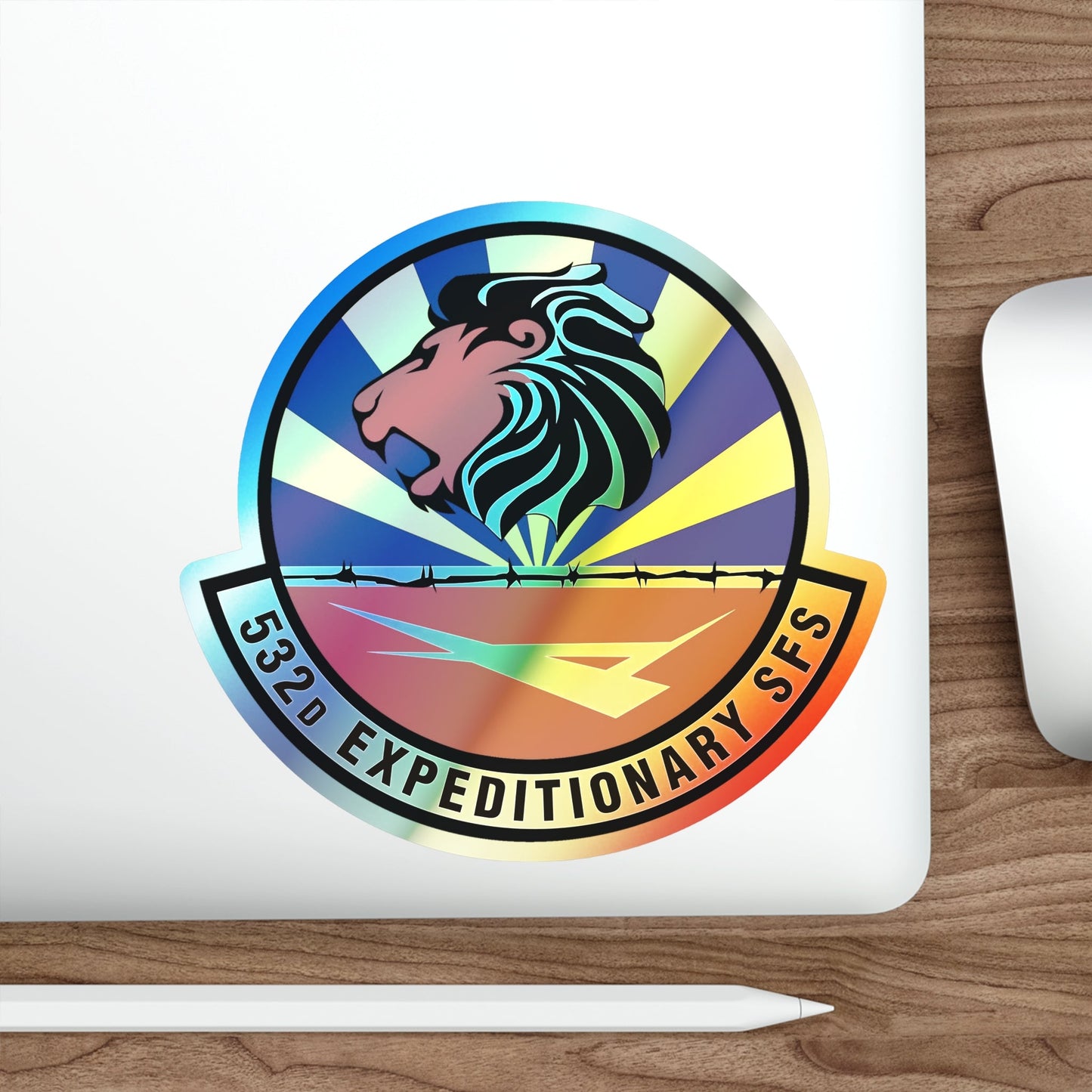 532d Expeditionary Security Forces Squadron (U.S. Air Force) Holographic STICKER Die-Cut Vinyl Decal-The Sticker Space