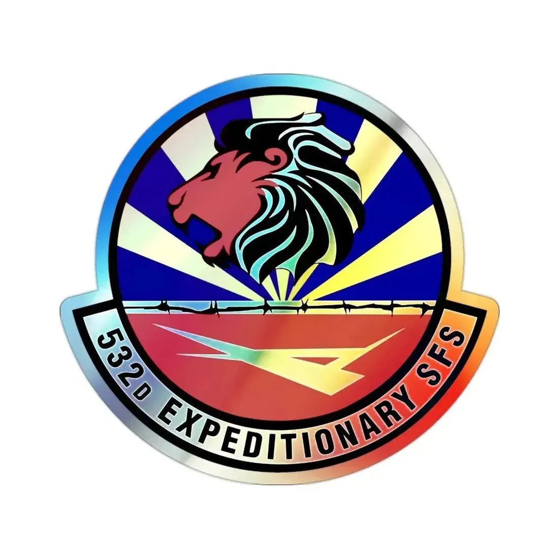 532d Expeditionary Security Forces Squadron (U.S. Air Force) Holographic STICKER Die-Cut Vinyl Decal 2 Inch - The Sticker Space