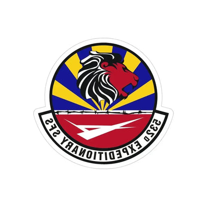 532d Expeditionary Security Forces Squadron (U.S. Air Force) REVERSE PRINT Transparent Die-Cut STICKER 4 Inch Die-Cut Transparent - The Sticker Space