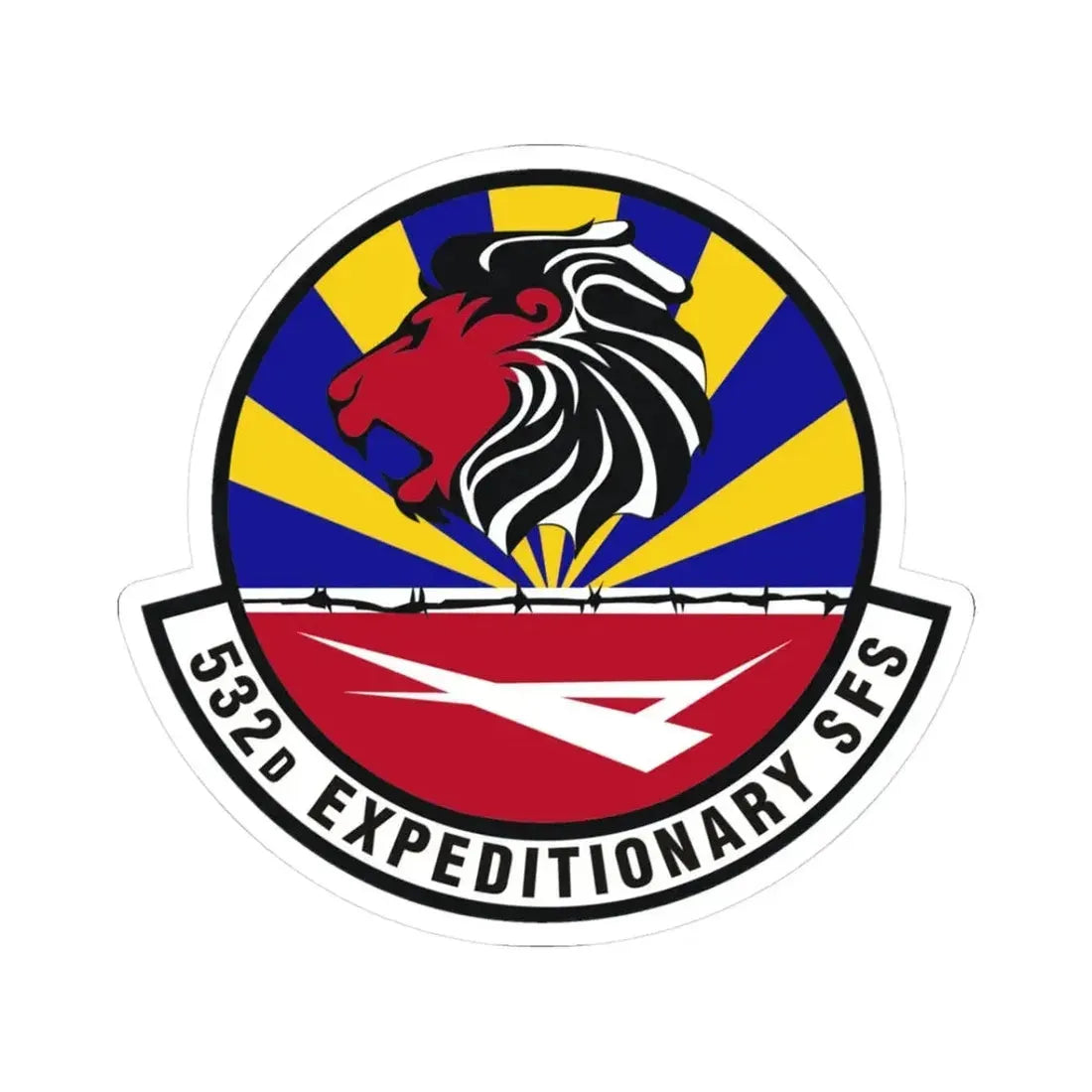 532d Expeditionary Security Forces Squadron (U.S. Air Force) STICKER Vinyl Kiss-Cut Decal 3 Inch White - The Sticker Space