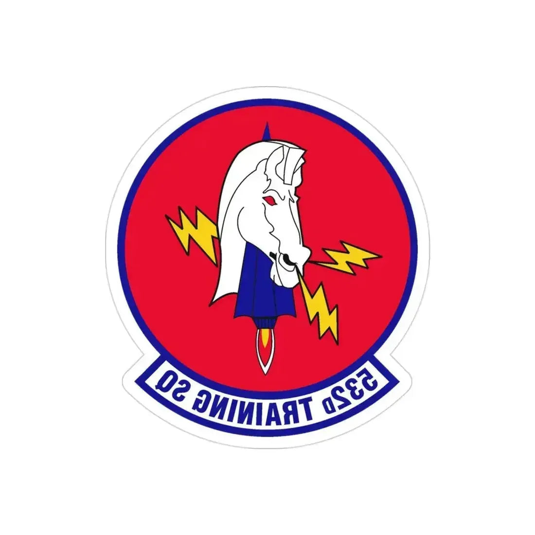 532d Training Squadron (U.S. Air Force) REVERSE PRINT Transparent Die-Cut STICKER 3 Inch Die-Cut Transparent - The Sticker Space