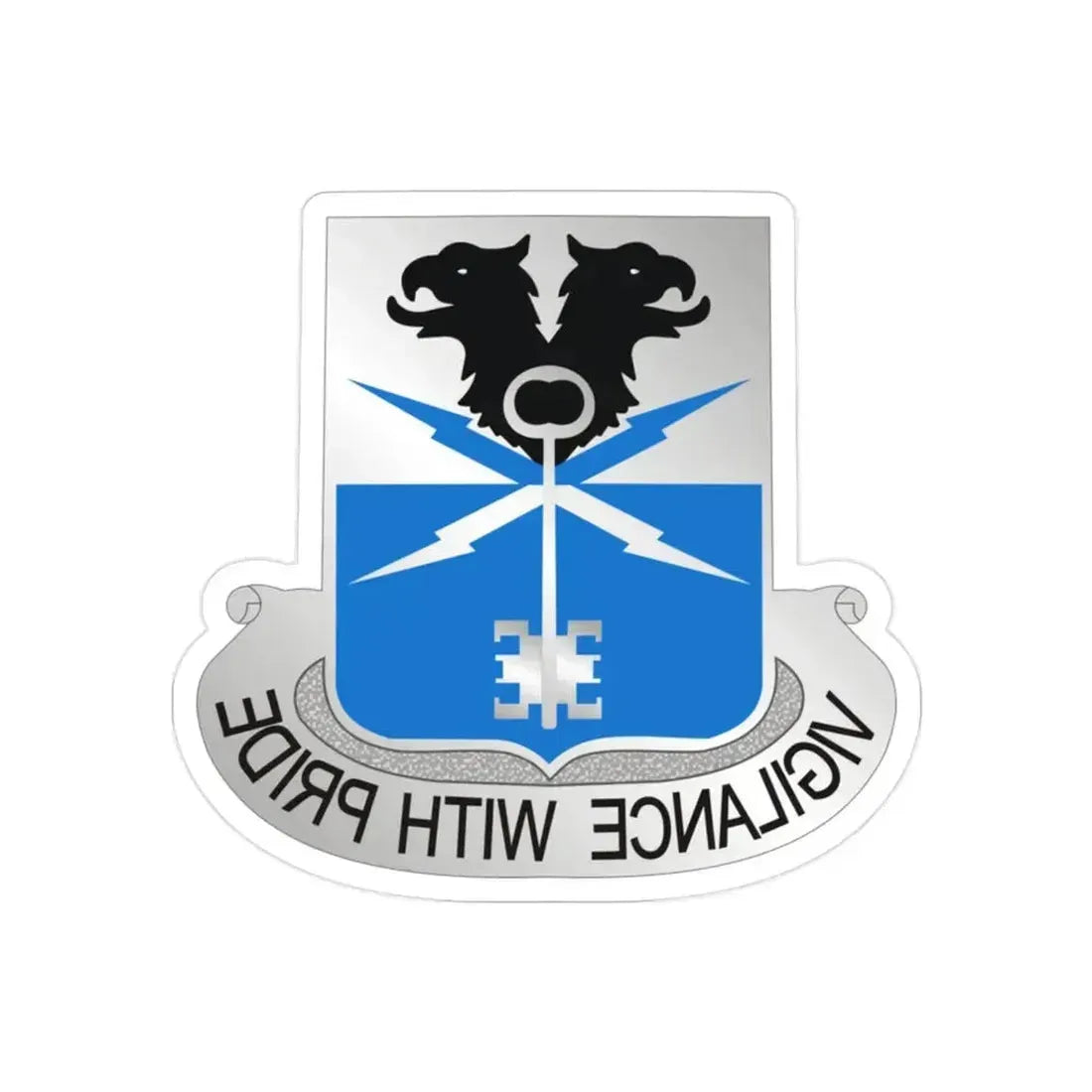 533 Military Intelligence Battalion (U.S. Army) REVERSE PRINT Transparent Die-Cut STICKER 2 Inch Die-Cut Transparent - The Sticker Space