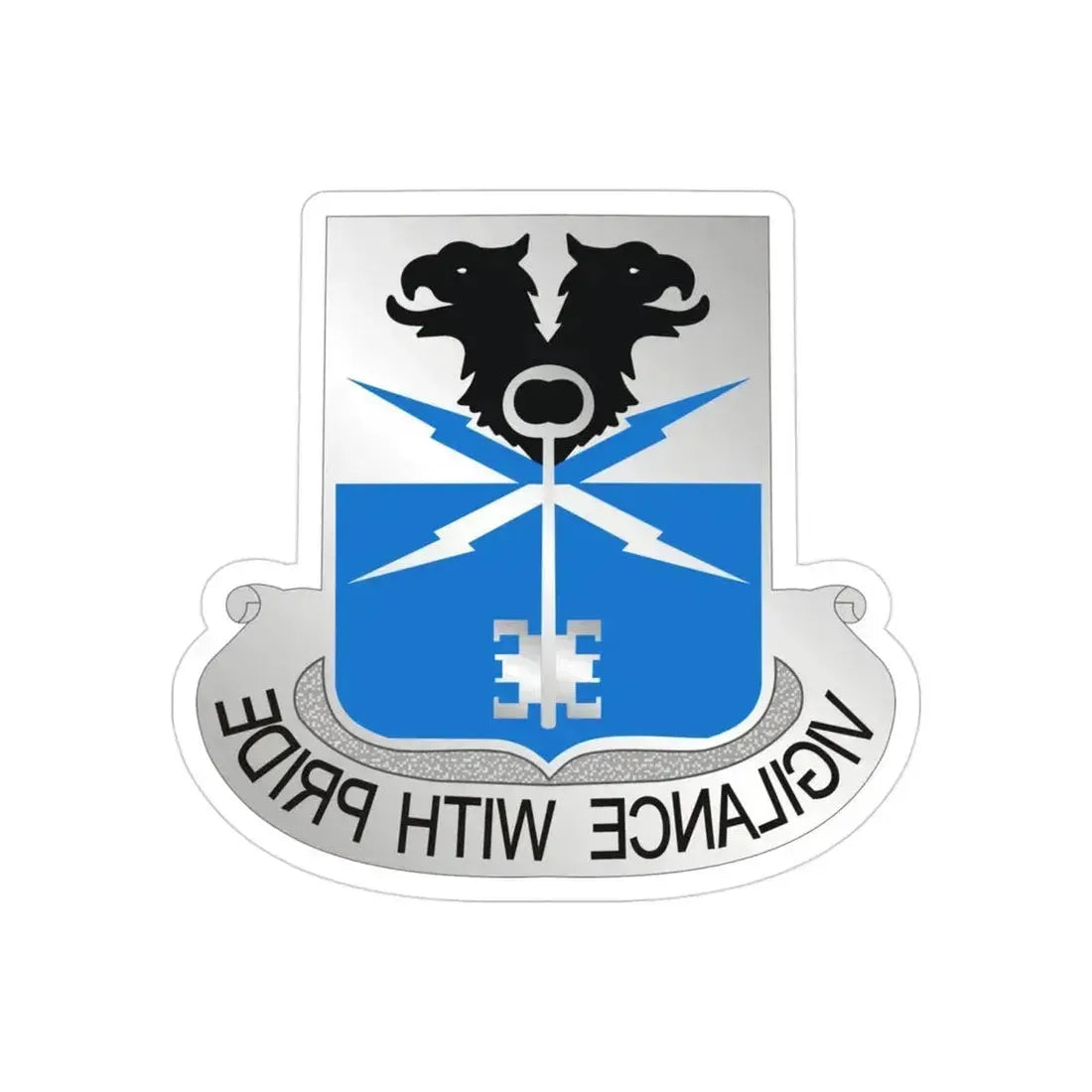 533 Military Intelligence Battalion (U.S. Army) REVERSE PRINT Transparent Die-Cut STICKER 3 Inch Die-Cut Transparent - The Sticker Space