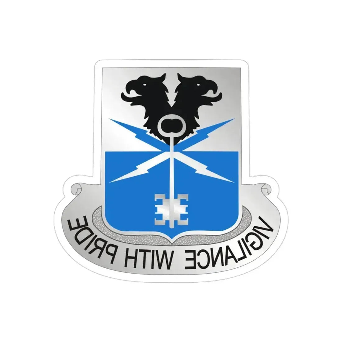 533 Military Intelligence Battalion (U.S. Army) REVERSE PRINT Transparent Die-Cut STICKER - The Sticker Space