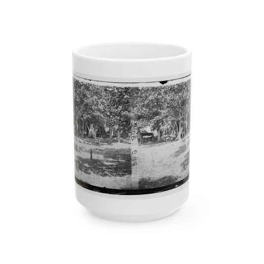 Bealeton, Virginia. View Of Camp Of 93d New York Volunteers (U.S. Civil War) White Coffee Mug-15oz-The Sticker Space