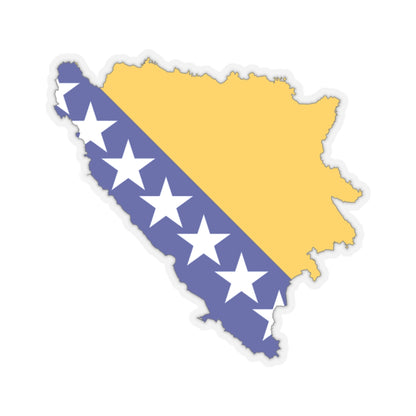 Bosnia and Herzegovina-Flagmap (Bosnia and Herzegovina) STICKER Vinyl Kiss-Cut Decal