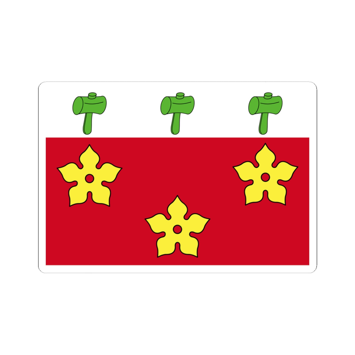 Flag of Alette (France) STICKER Vinyl Kiss-Cut Decal