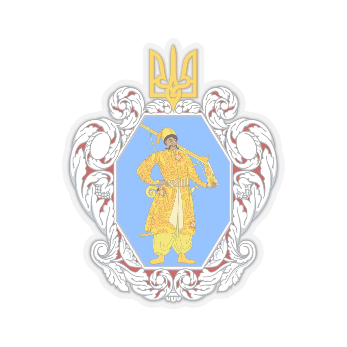 Coat of Arms of the Ukrainian State - STICKER Vinyl Kiss-Cut Decal
