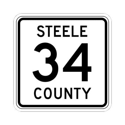 Steele County Route 34 MN (Minnesota) (Road Sign) STICKER Vinyl Kiss-Cut Decal