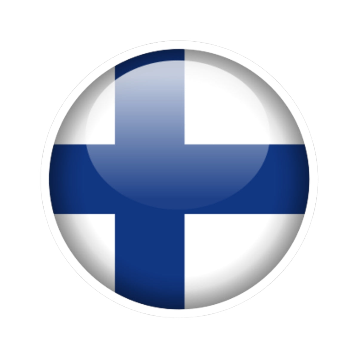 Flag orb Finland (Finland) STICKER Vinyl Kiss-Cut Decal