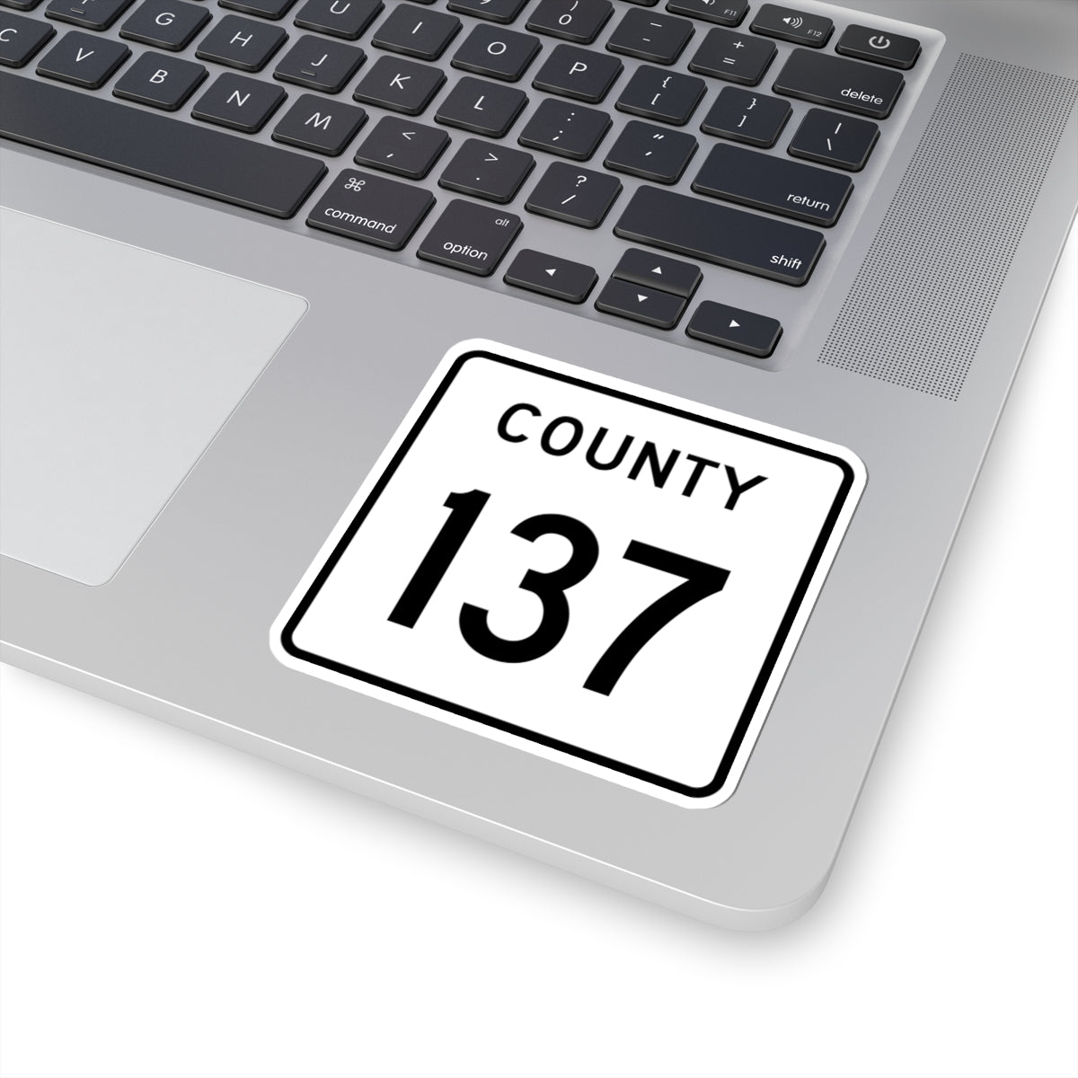 County 137 square (Minnesota) (Road Sign) STICKER Vinyl Kiss-Cut Decal