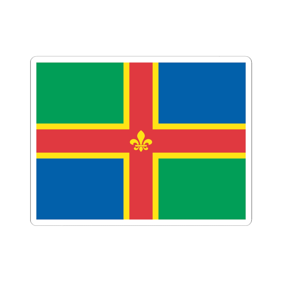 Flag of Lincolnshire (England) STICKER Vinyl Kiss-Cut Decal