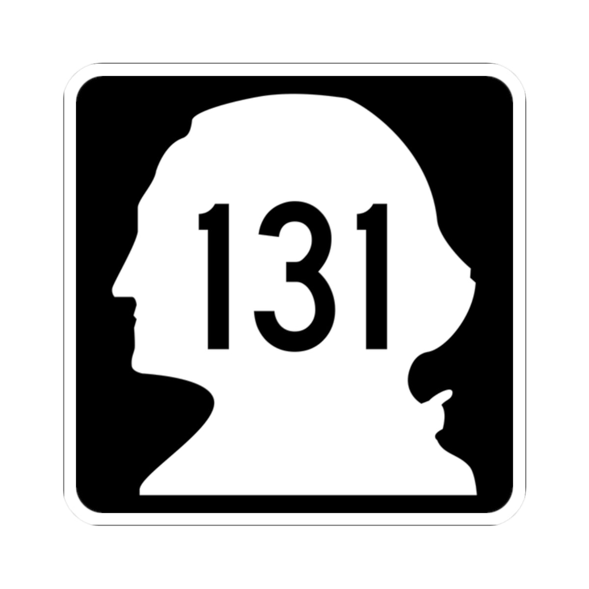 WA-131 (Washington) (Road Sign) STICKER Vinyl Kiss-Cut Decal