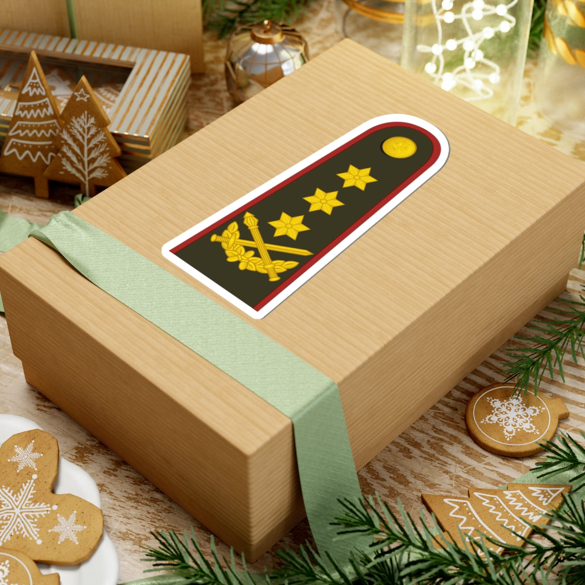 Lithuania Army OF 8 (Lithuania) (Military Rank) STICKER Vinyl Kiss-Cut Decal