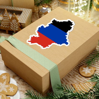 Donetskindependence-Flagmap (Ukraine) STICKER Vinyl Kiss-Cut Decal