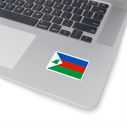 Flag of Vagaysky rayon Tyumen oblast 2003 (Russia) STICKER Vinyl Kiss-Cut Decal