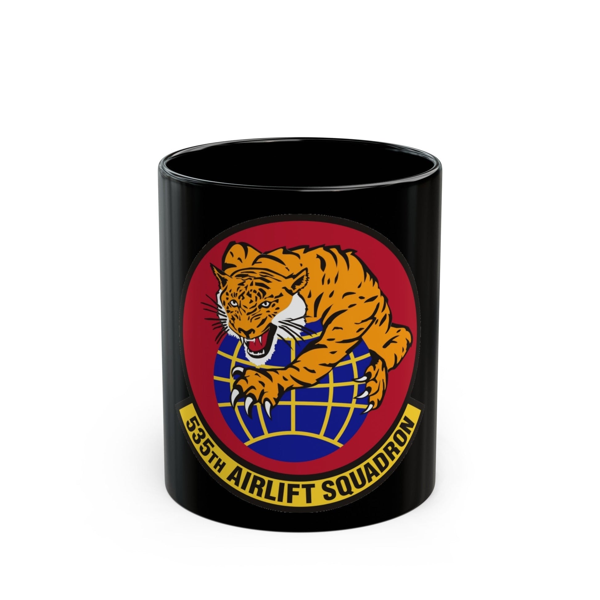 535th Airlift Squadron (U.S. Air Force) Black Coffee Mug-11oz-The Sticker Space