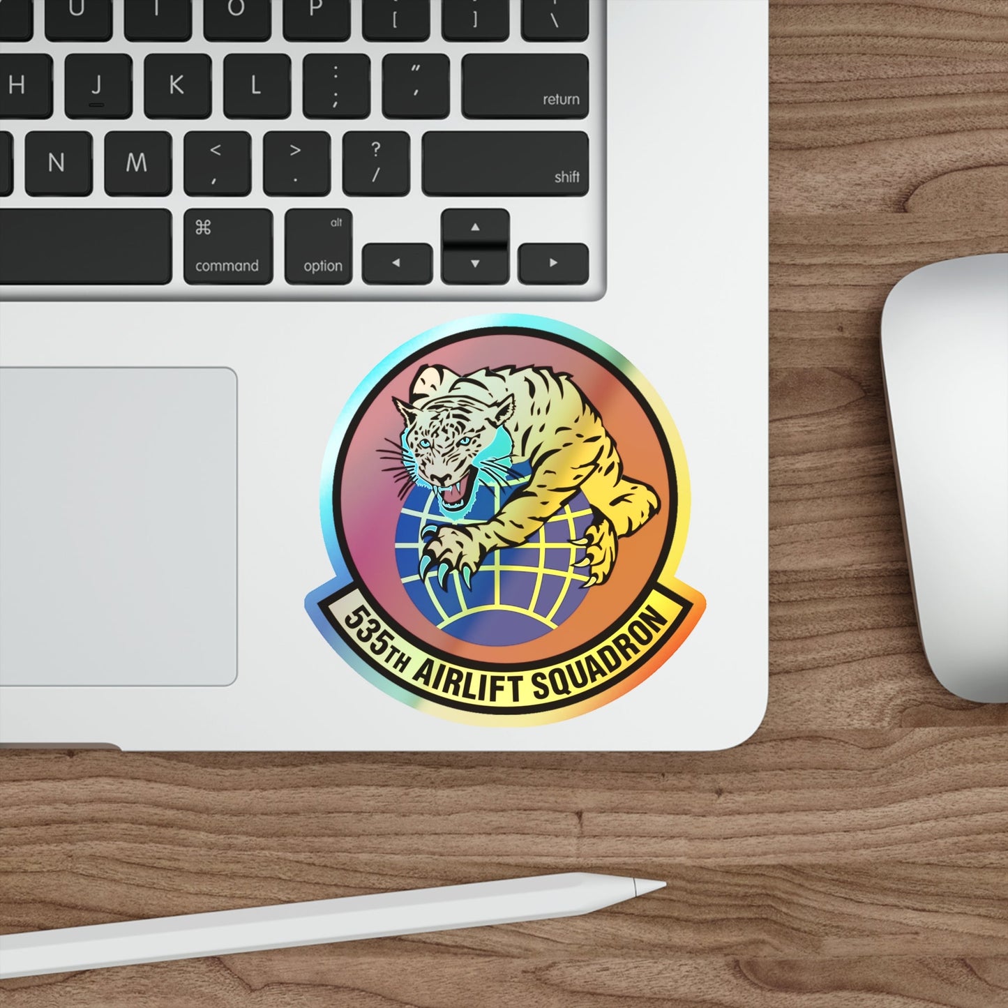 535th Airlift Squadron (U.S. Air Force) Holographic STICKER Die-Cut Vinyl Decal-The Sticker Space