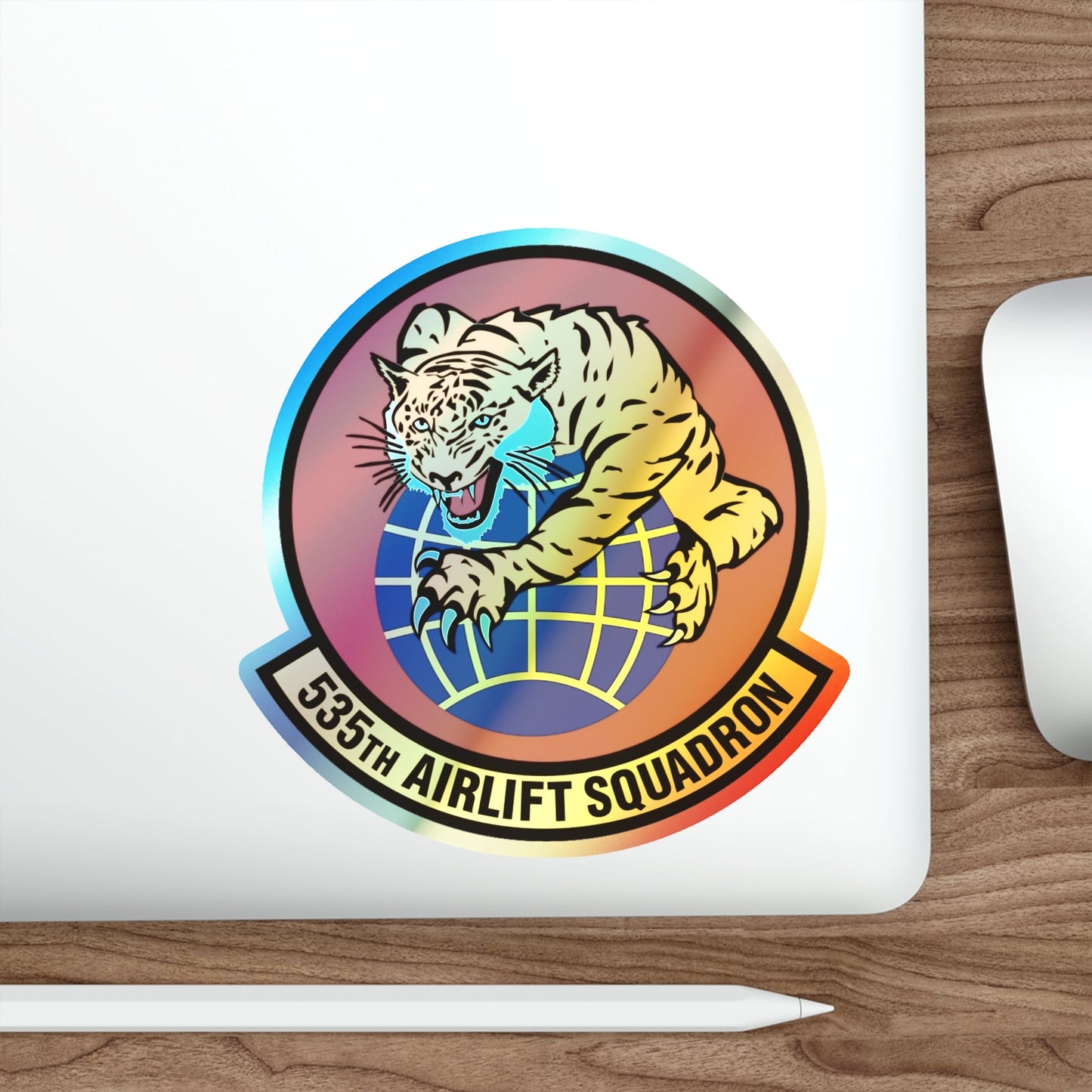 535th Airlift Squadron (U.S. Air Force) Holographic STICKER Die-Cut Vinyl Decal-The Sticker Space