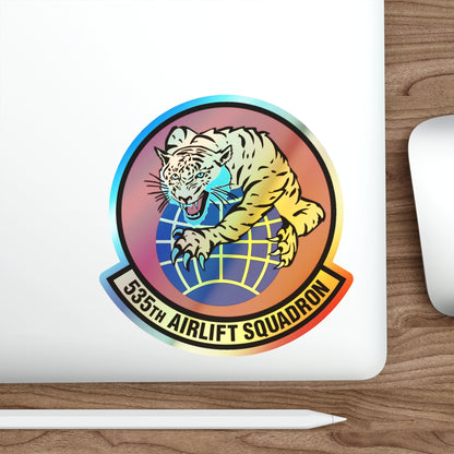 535th Airlift Squadron (U.S. Air Force) Holographic STICKER Die-Cut Vinyl Decal-The Sticker Space