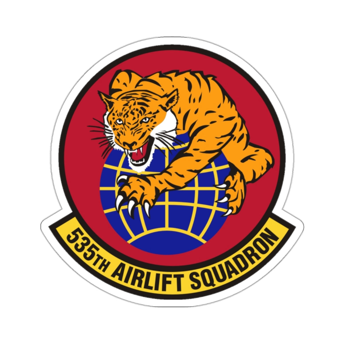 535th Airlift Squadron (U.S. Air Force) STICKER Vinyl Die-Cut Decal-White-The Sticker Space