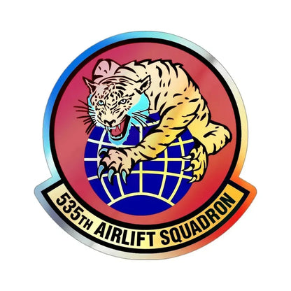 535th Airlift Squadron (U.S. Air Force) Holographic STICKER Die-Cut Vinyl Decal - The Sticker Space