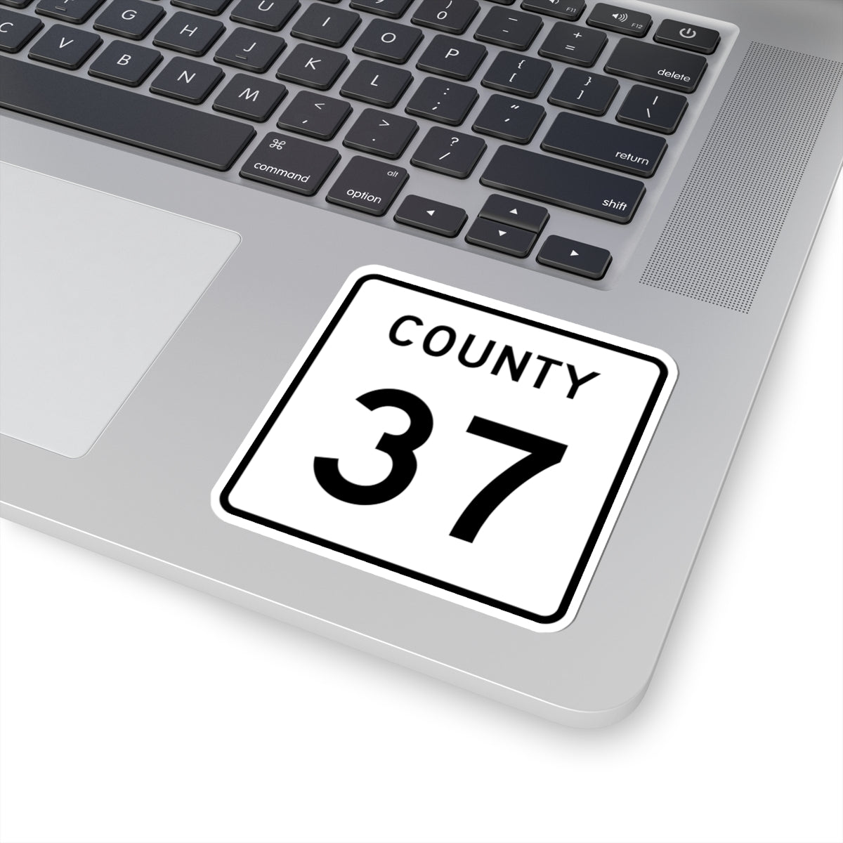 County 37 square (Minnesota) (Road Sign) STICKER Vinyl Kiss-Cut Decal