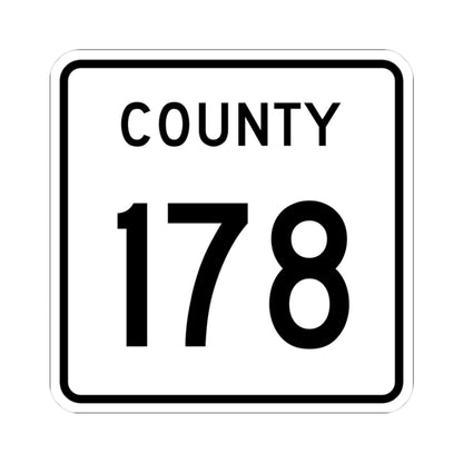 County 178 square (Minnesota) (Road Sign) STICKER Vinyl Kiss-Cut Decal