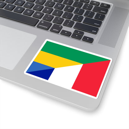 Flag of Gabon and France (France) STICKER Vinyl Kiss-Cut Decal