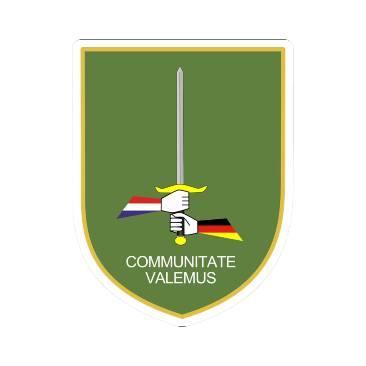 1 GE-NL Corps (Germany) (Coat of Arms) STICKER Vinyl Kiss-Cut Decal