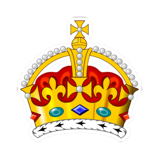2022 pattern Tudor Crown 2D (United Kingdom) (Coat of Arms) STICKER Vinyl Kiss-Cut Decal