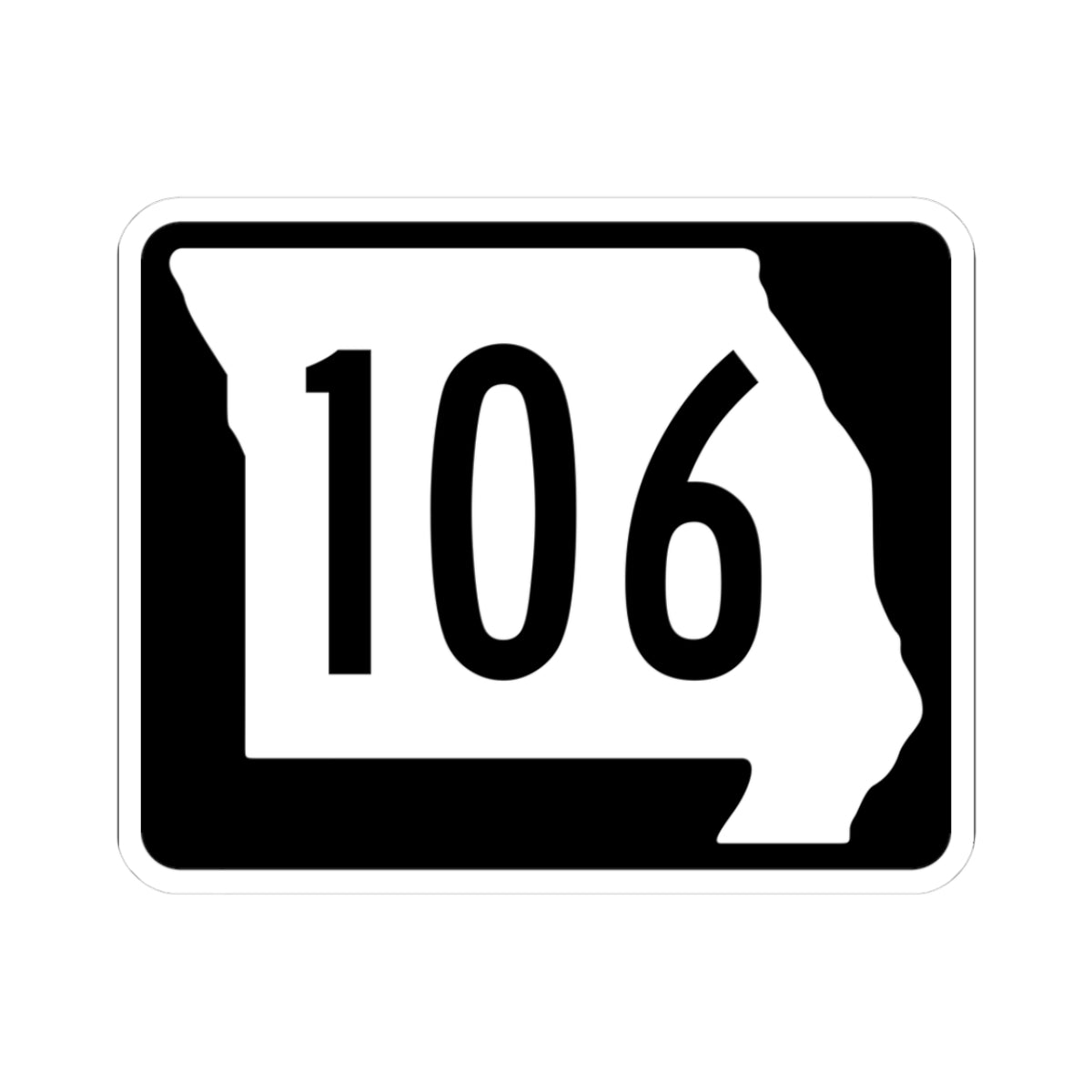 MO-106 (Missouri) (Road Sign) STICKER Vinyl Kiss-Cut Decal