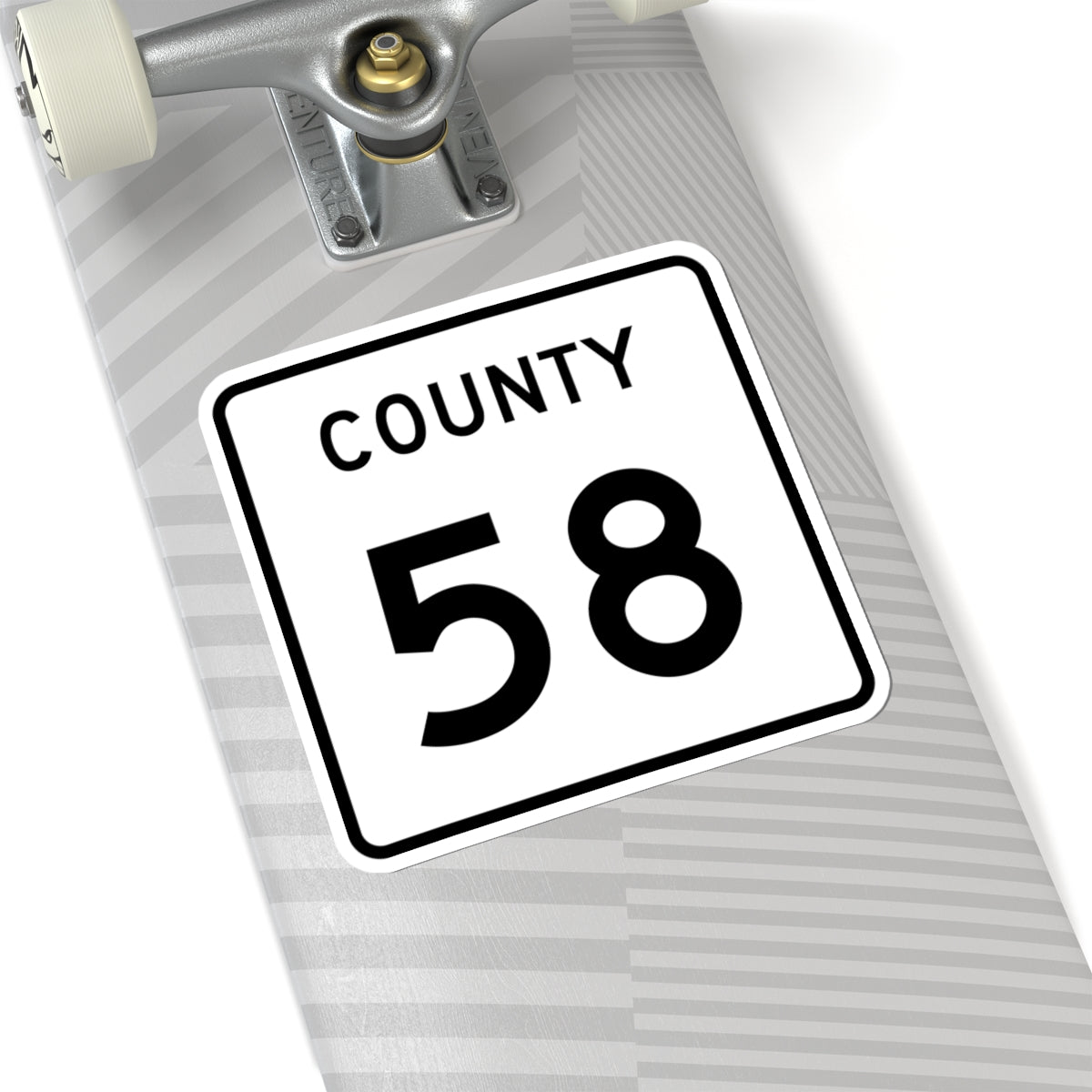 County 58 square (Minnesota) (Road Sign) STICKER Vinyl Kiss-Cut Decal