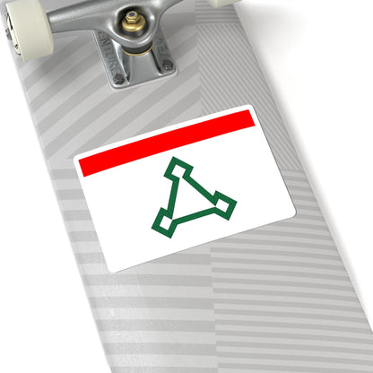 Flag of Volokolamsk city Moscow oblast (Russia) STICKER Vinyl Kiss-Cut Decal