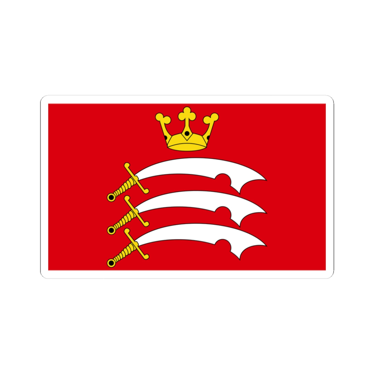Flag of Middlesex (England) STICKER Vinyl Kiss-Cut Decal