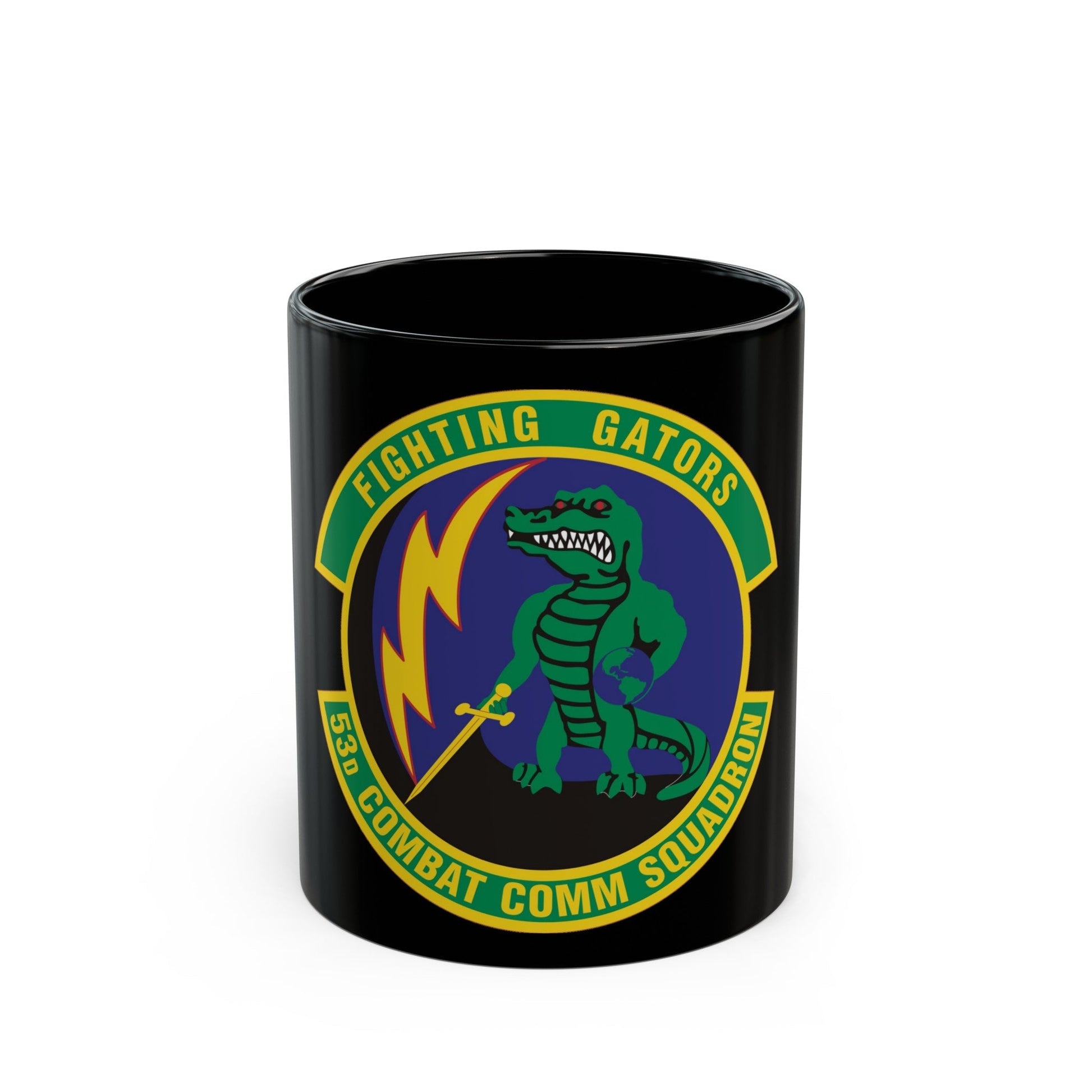 53d Combat Communications Squadron (U.S. Air Force) Black Coffee Mug-11oz-The Sticker Space