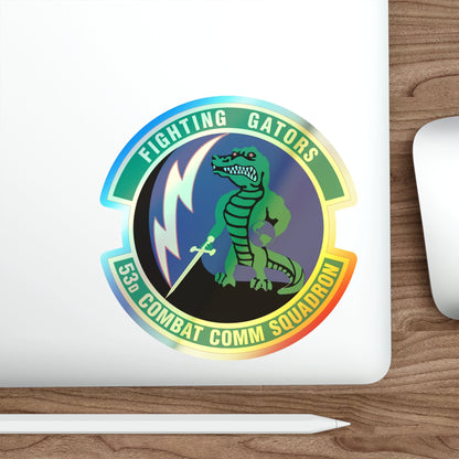 53d Combat Communications Squadron (U.S. Air Force) Holographic STICKER Die-Cut Vinyl Decal-The Sticker Space