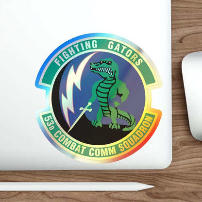 53d Combat Communications Squadron (U.S. Air Force) Holographic STICKER Die-Cut Vinyl Decal-The Sticker Space