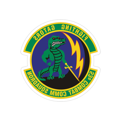 53d Combat Communications Squadron (U.S. Air Force) REVERSE PRINT Transparent STICKER-3" × 3"-The Sticker Space