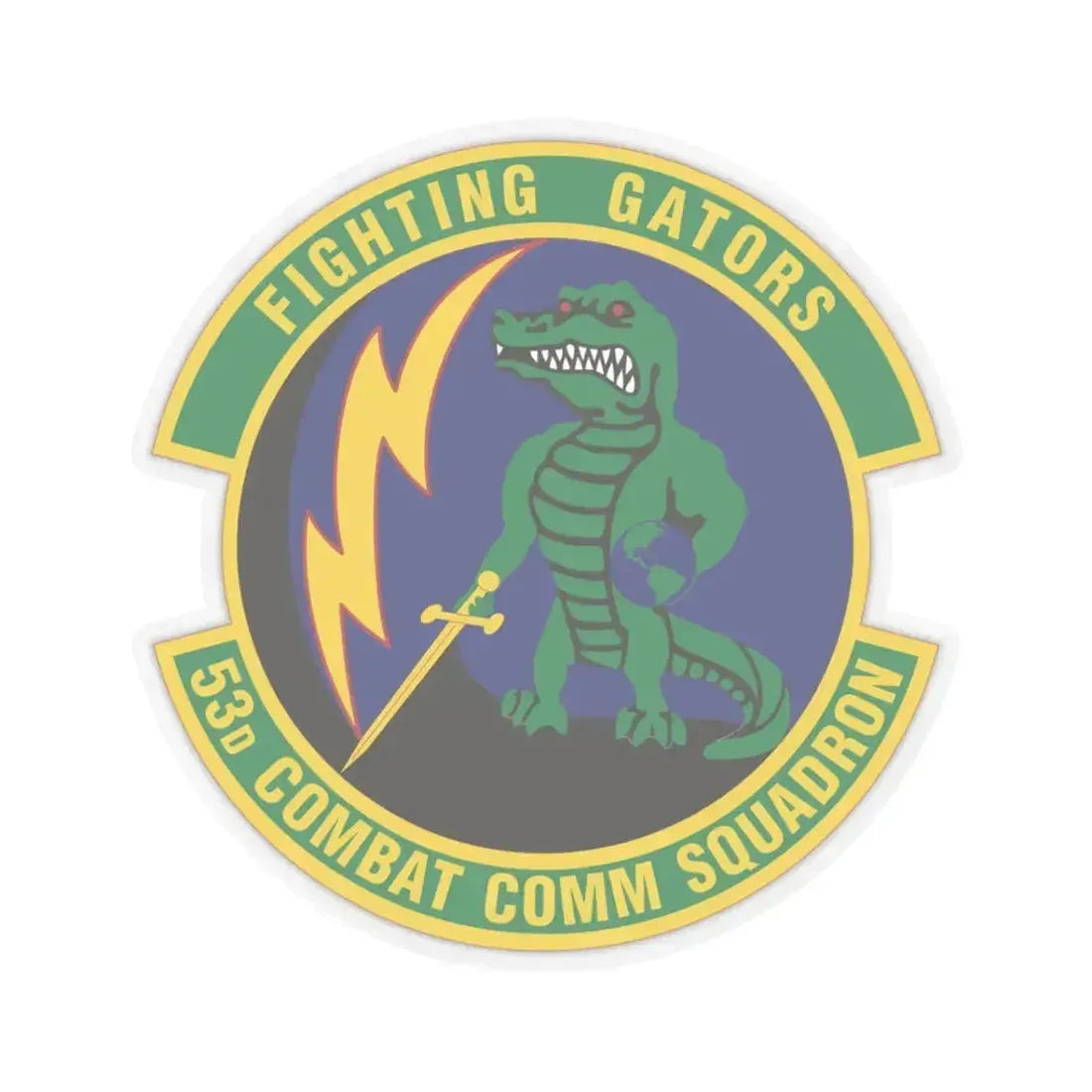53d Combat Communications Squadron (U.S. Air Force) STICKER Vinyl Kiss-Cut Decal 3 Inch Transparent - The Sticker Space
