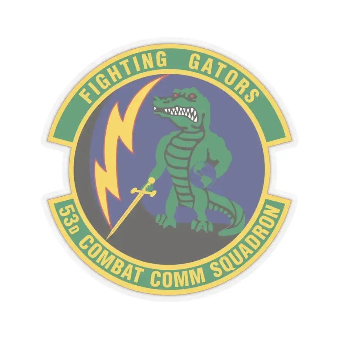 53d Combat Communications Squadron (U.S. Air Force) STICKER Vinyl Kiss-Cut Decal 6 Inch Transparent - The Sticker Space