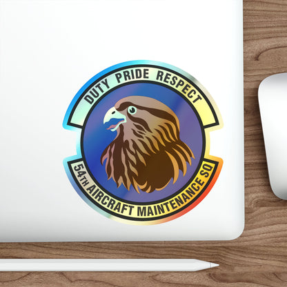 54 Aircraft Maintenance Squadron AETC (U.S. Air Force) Holographic STICKER Die-Cut Vinyl Decal-The Sticker Space